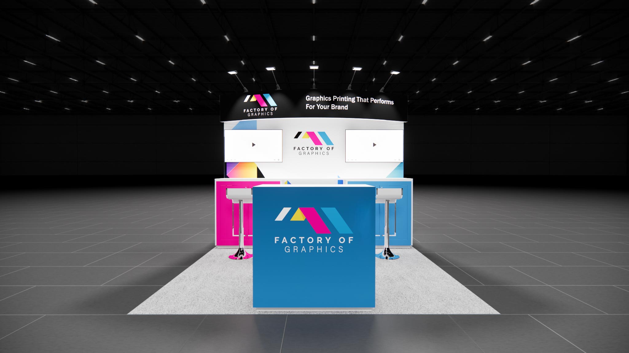 10x10 Trade Show Exhibit Rentals - Turnkey Display