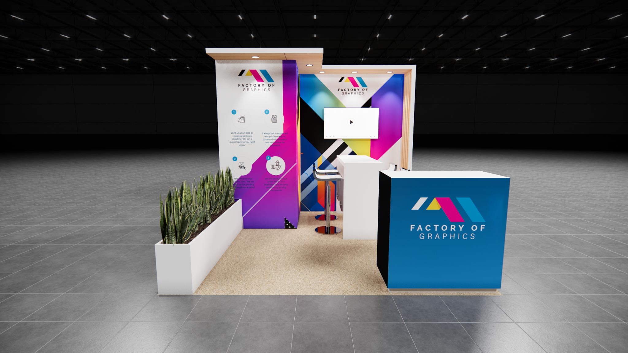 10x10 Trade Show Exhibit Rentals - Turnkey Exhibit Solutions